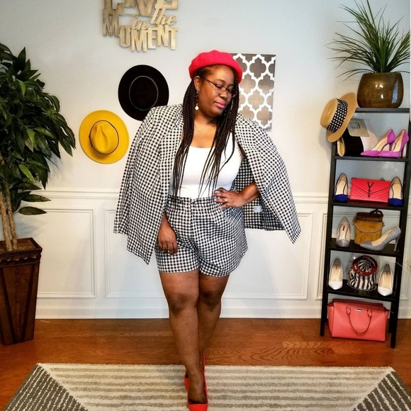 Houndstooth Short & Blazer Set